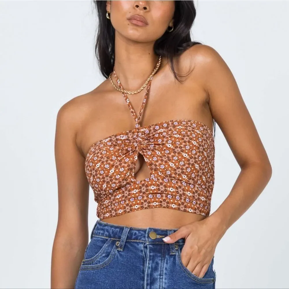 Princess Polly JEREMIH TOP TAN Size 2 NWT
